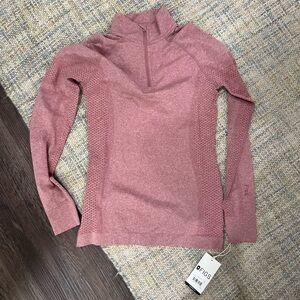Figs performance half zip new with tags mauve